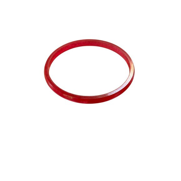 Vintage Red Acrylic Bangle Bracelet - Picture 4 of 5